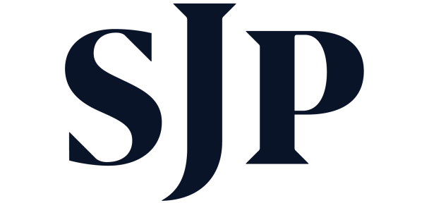 SJP monogram blue logo
