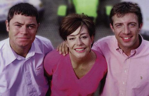 Penny Mallory Mike Brewer Jason Plato  presenting Driven on Channel 4